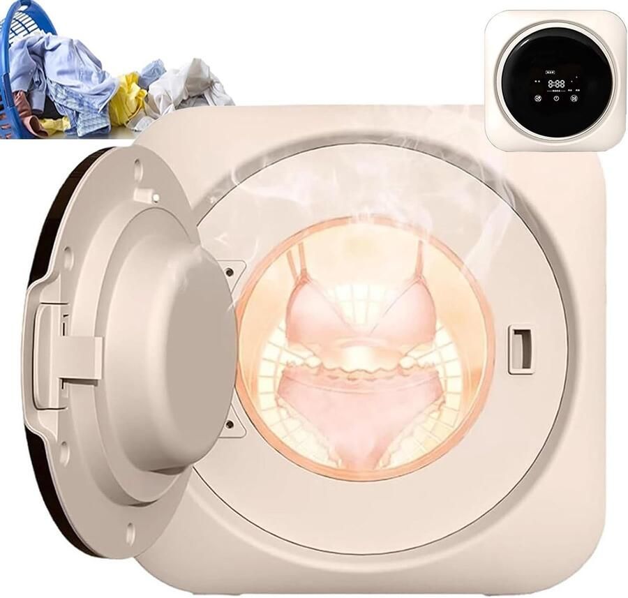Mini Wasmachine Compacte Droger Kleine Was Wandmontage Optie 3.5L Trommel