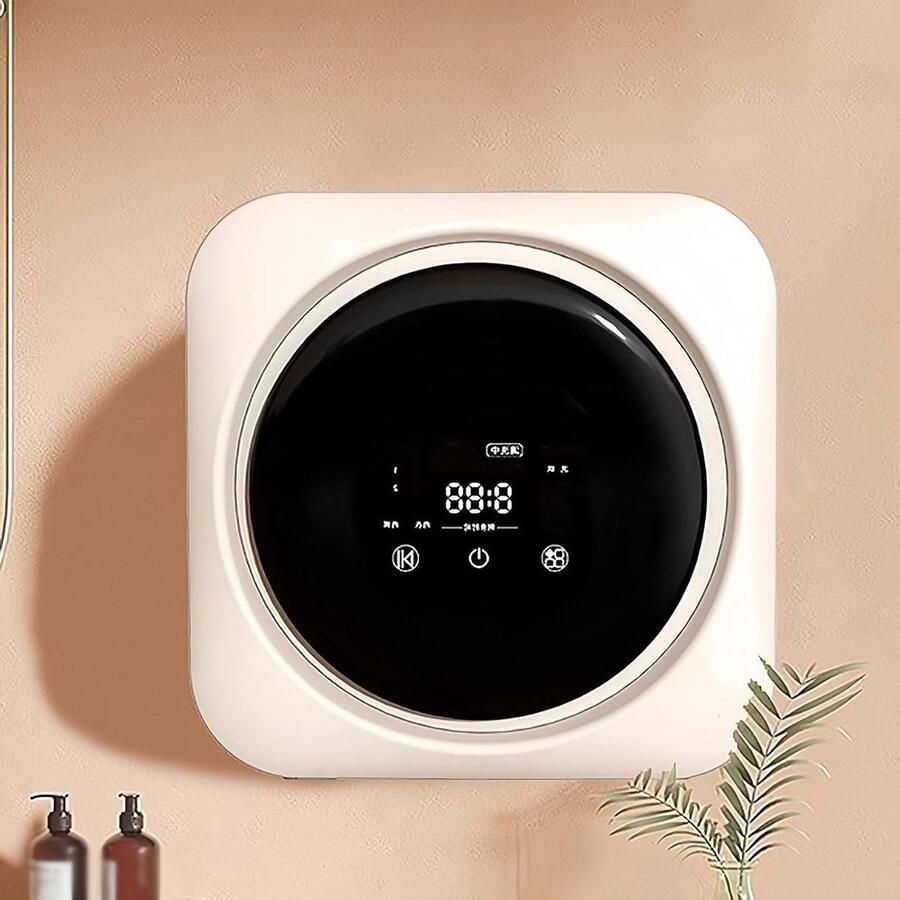 Mini Wasmachine Compacte Dryer Kleine Wasjes Combinatie Wassen Drogen 3.5 Liter Wit