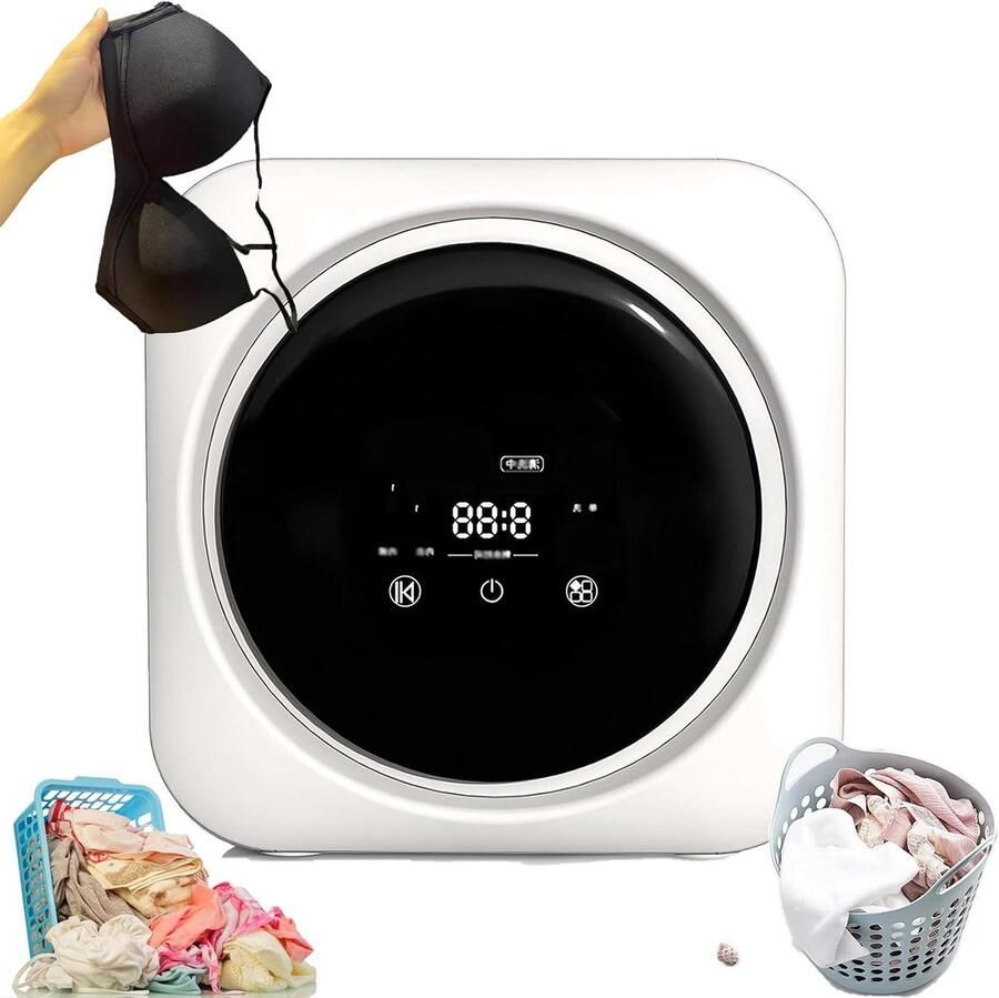 Mini Wasmachine Draagbare Wasmachine Droger Ondergoed Wassen 2-in-1 Wasdroger 3.5L Capaciteit Wit