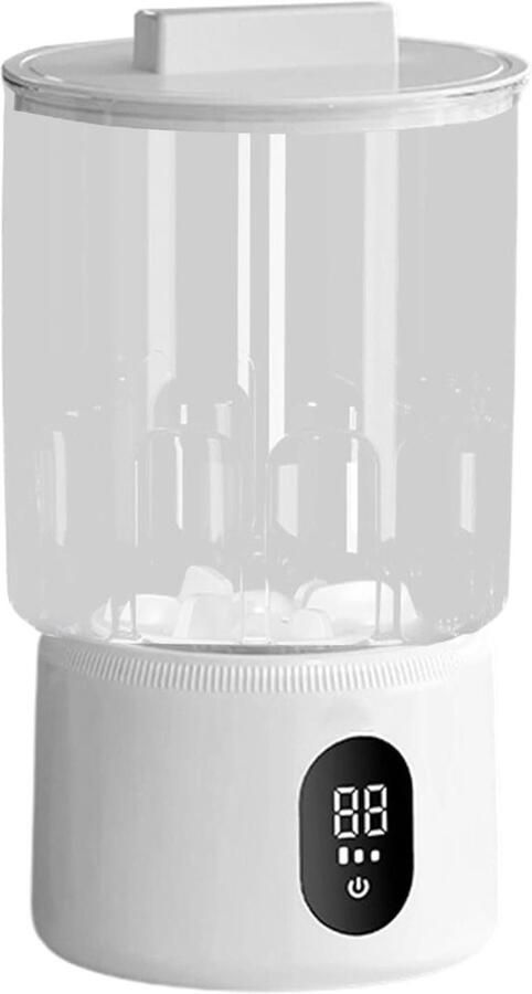 Mini wasmachine Compacte reiniger Draagbaar wassen Draadloze batterij 14 x 14 x 14 cm Wit
