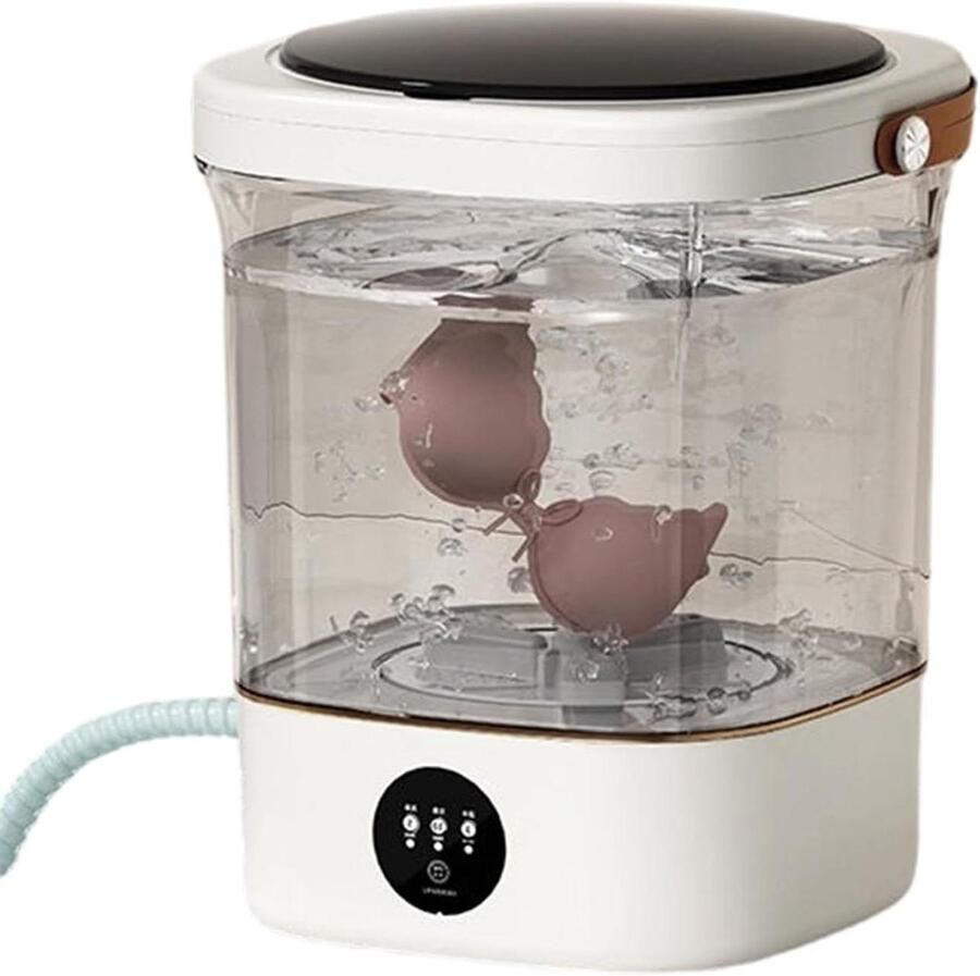 Mini-wasmachine Compacte waser Kleine wasjes Hygiënisch systeem 12 liter Wit