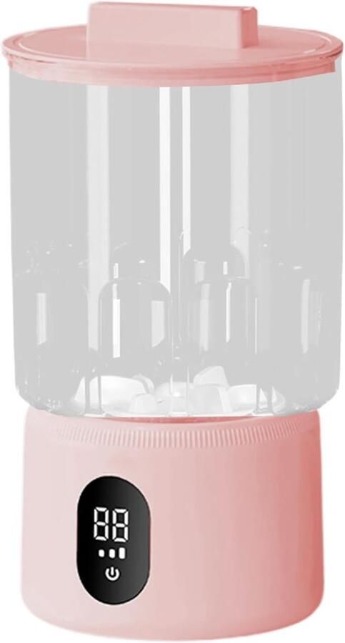 Mini Wasmachine Compact Apparaat Kleine Was Draadloos en Stil 1 Liter Capaciteit Roze