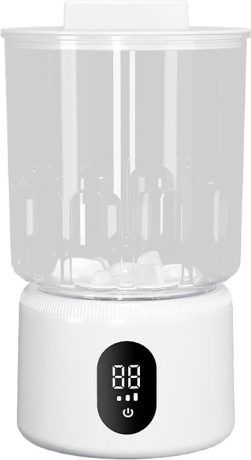 Mini Wasmachine Compact Apparaat Ondergoed Wassen Draadloos Werking 1 Liter Wit