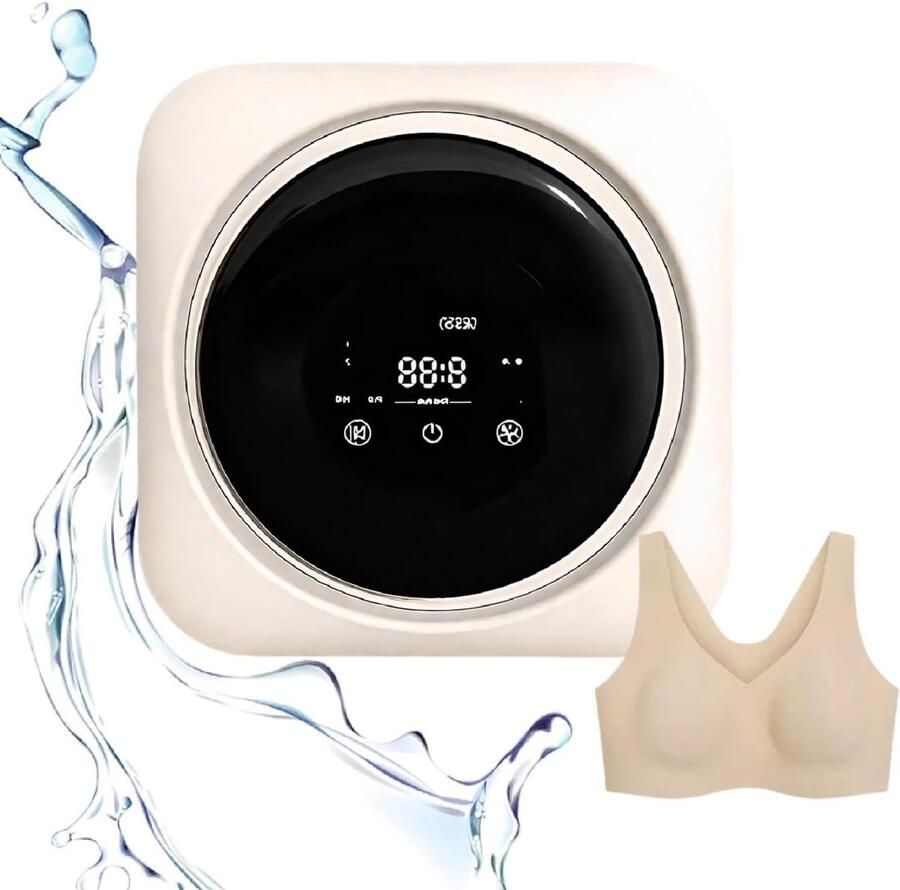 Mini Wasmachine Compacte Washer Ondergoed Wassen 2-in-1 Wassen Drogen 3.5 Liter Wit