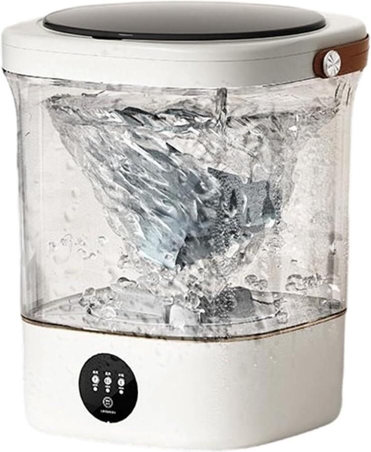 Mini Wasmachine Compacte Washer Ondergoed Wassen Hygiënische Scheiding 12 Liter Wit