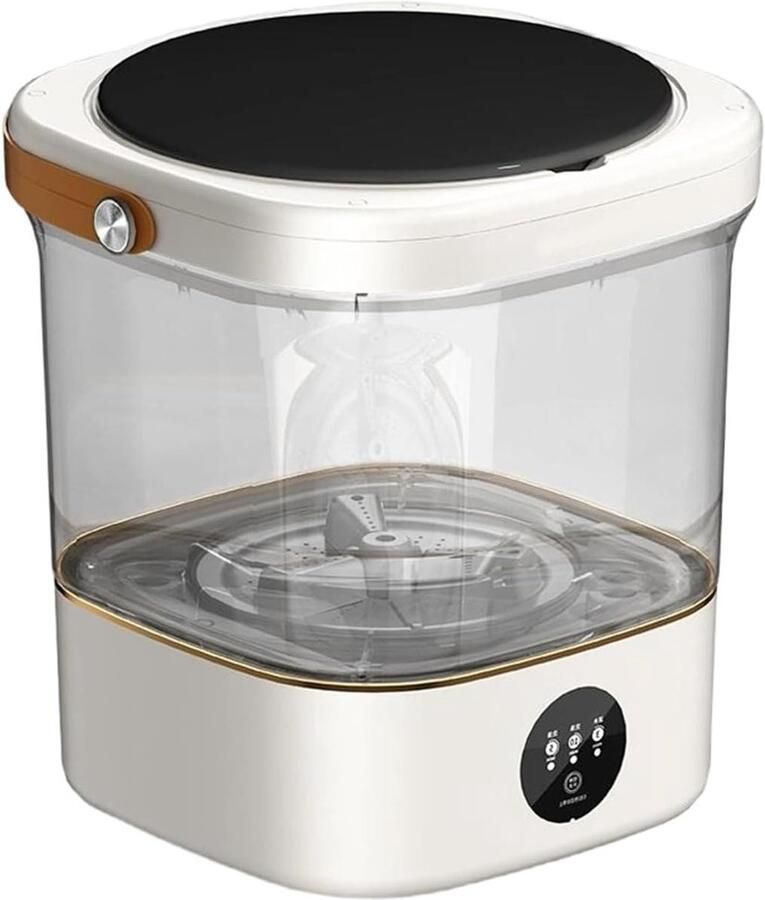 Mini Wasapparaat Draagbare Wasmachine Reizen en Kleine Ruimtes Dubbele Hygiëne Zone 12 Liter Wit