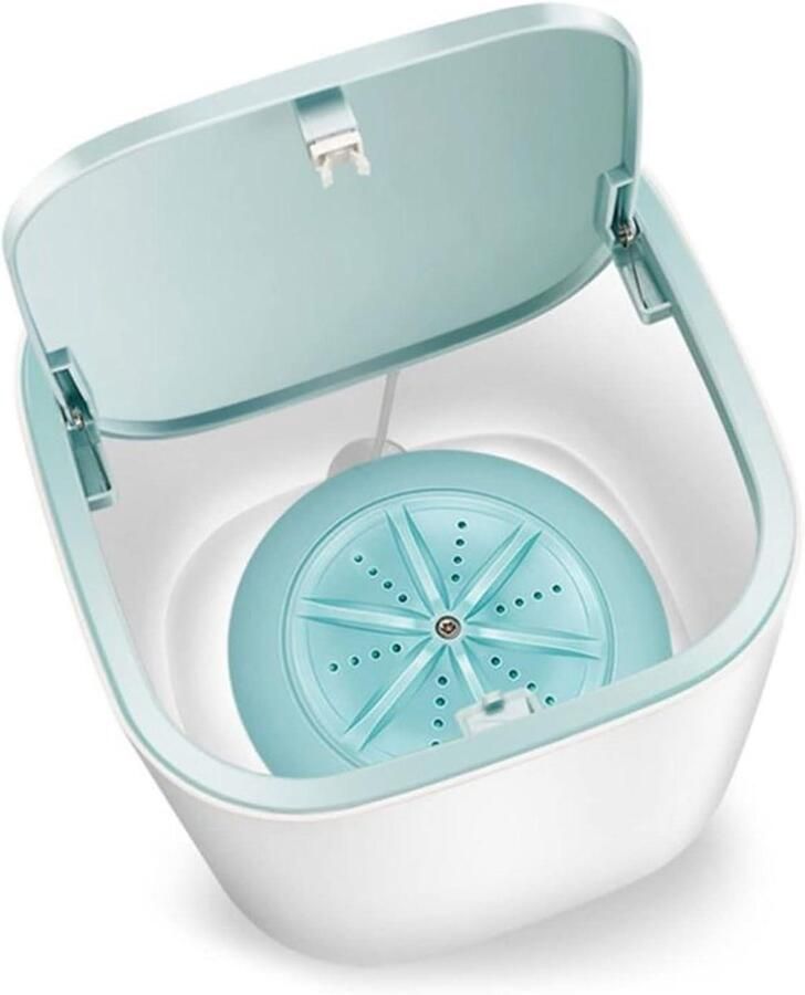 Mini Wasmachine Compacte Wasmachine Persoonlijke Was Ultrasoon & Turbine 3-5 Kg Capaciteit Blauw