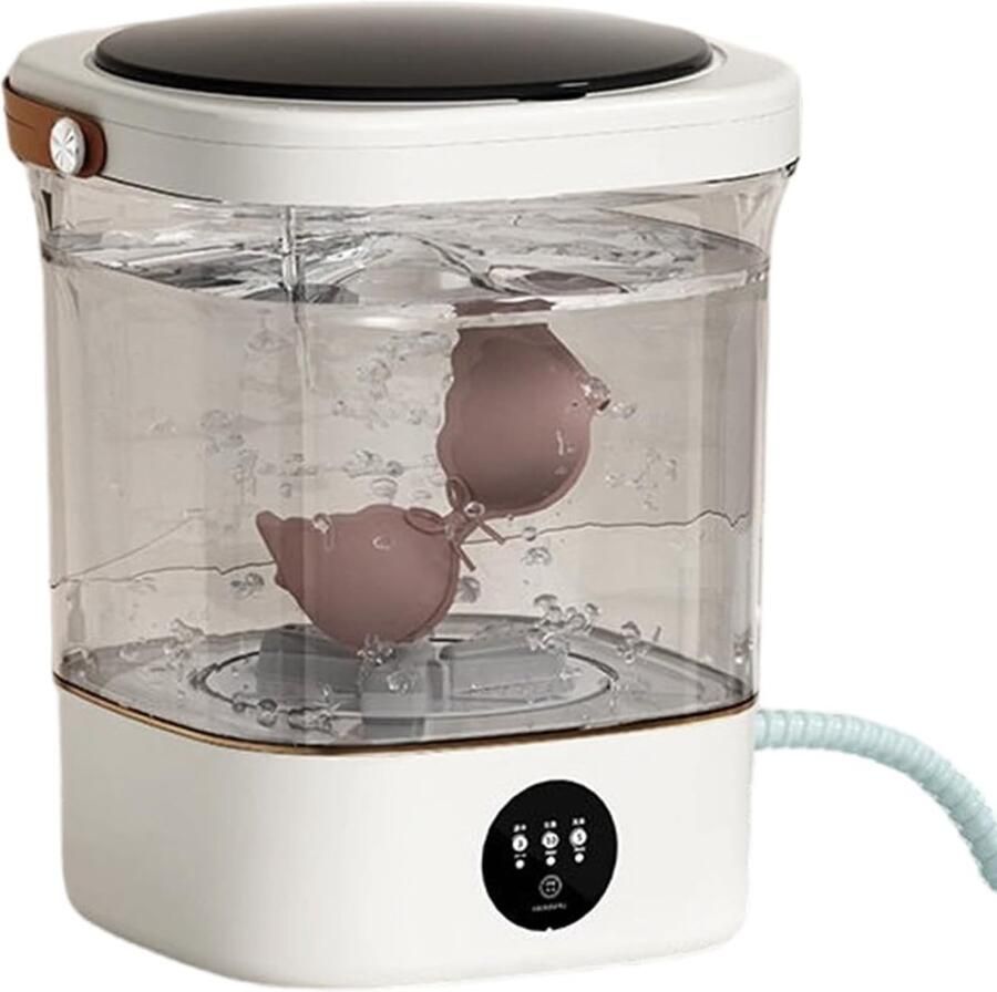 Mini-wasmachine Compacte wasmachine Snel kleine was Intelligente textielbescherming 12 liter capaciteit Wit