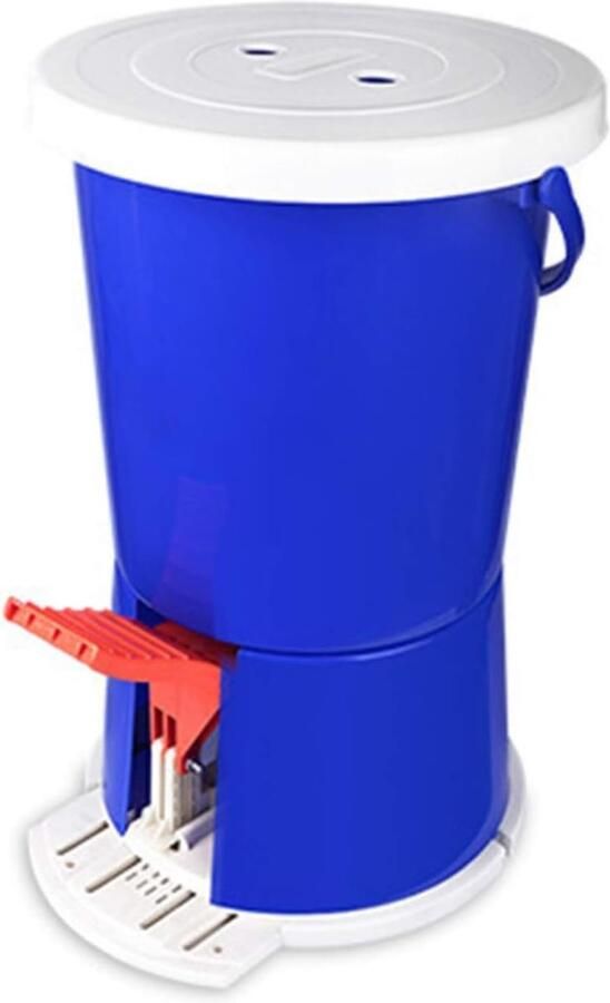 Mini Wasmachine Draagbaar Apparaat Handmatig Wassen Voetbediend Compact Formaat Wit