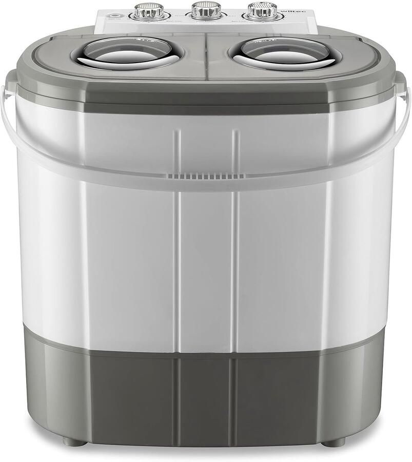 Mini wasmachine Compacte automaat Kamperen en studenten Met ingebouwde centrifuge 3 kg capaciteit Grijs