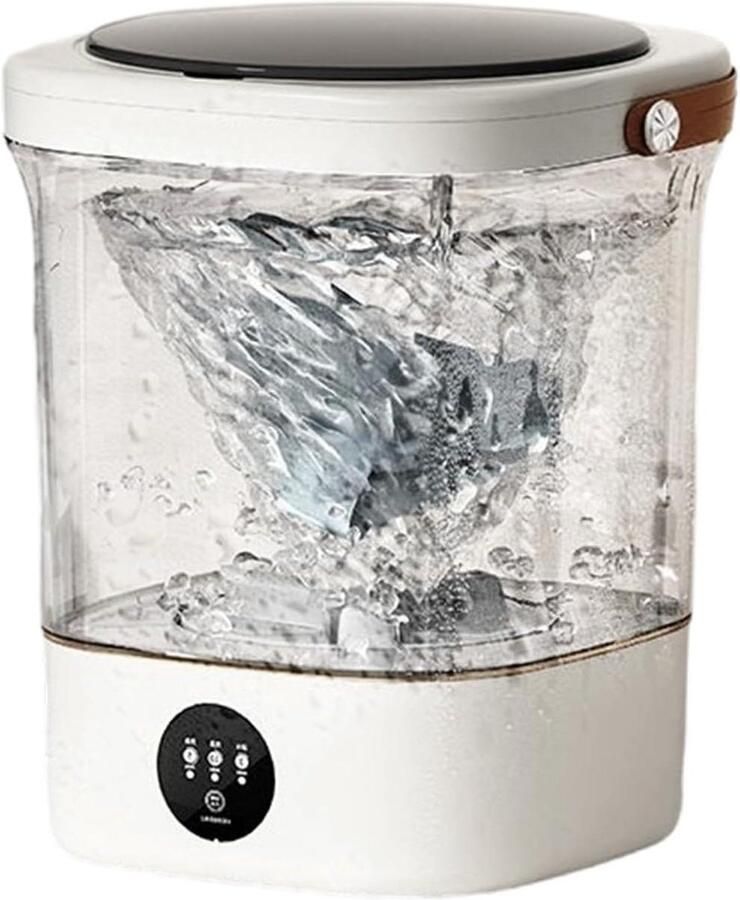 Mini wasmachine Draagbare wasmachine Kleine wasjes doen Opvouwbaar ontwerp 12 liter Wit