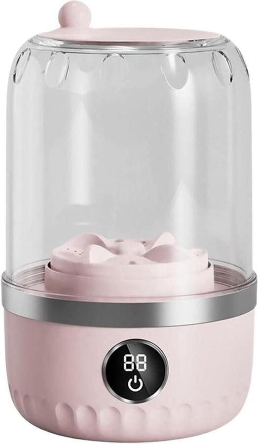 Mini Wasmachine Draagbare Laundry Kleine Wasjes Efficiënte Vlekverwijdering 1 Liter Roze