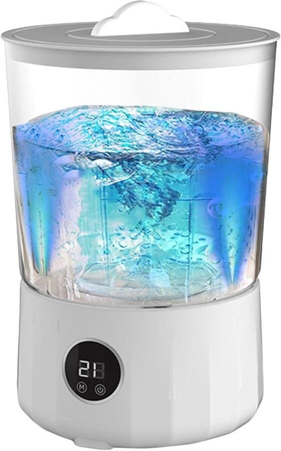 Mini wasmachine Draagbare reiniger Kleine wasjes doen Oplaadbaar en draadloos 15 liter capaciteit Wit