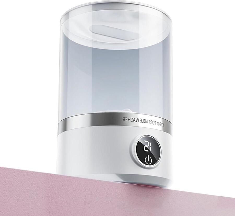 Mini wasmachine Draagbare reiniger Ondergoed wassen Zachte dieptereiniging 1.7 liter Wit