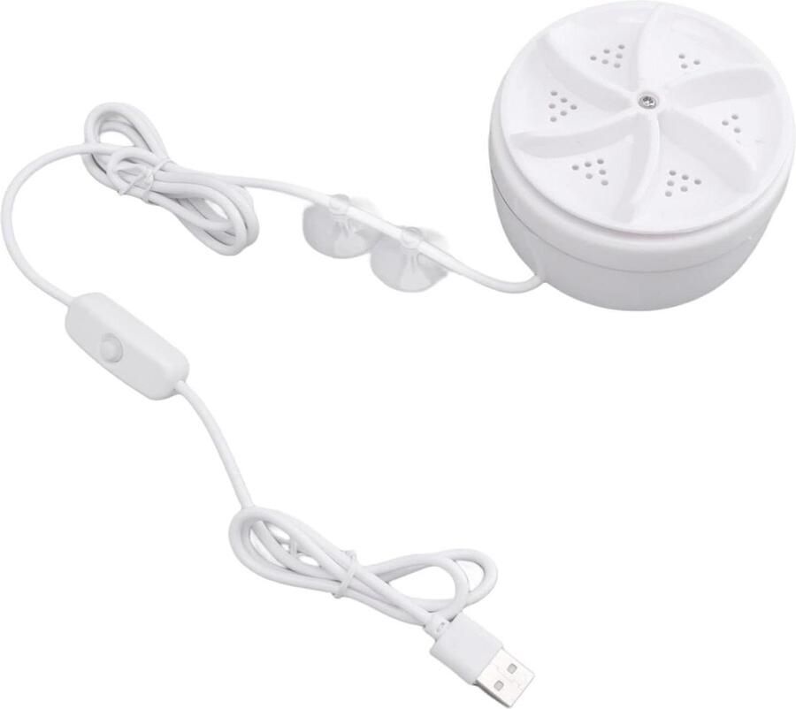 Mini Wasmachine Draagbare Turbine Kleding Reinigen Ultrasone Reiniging 1 Kilogram Capaciteit Wit