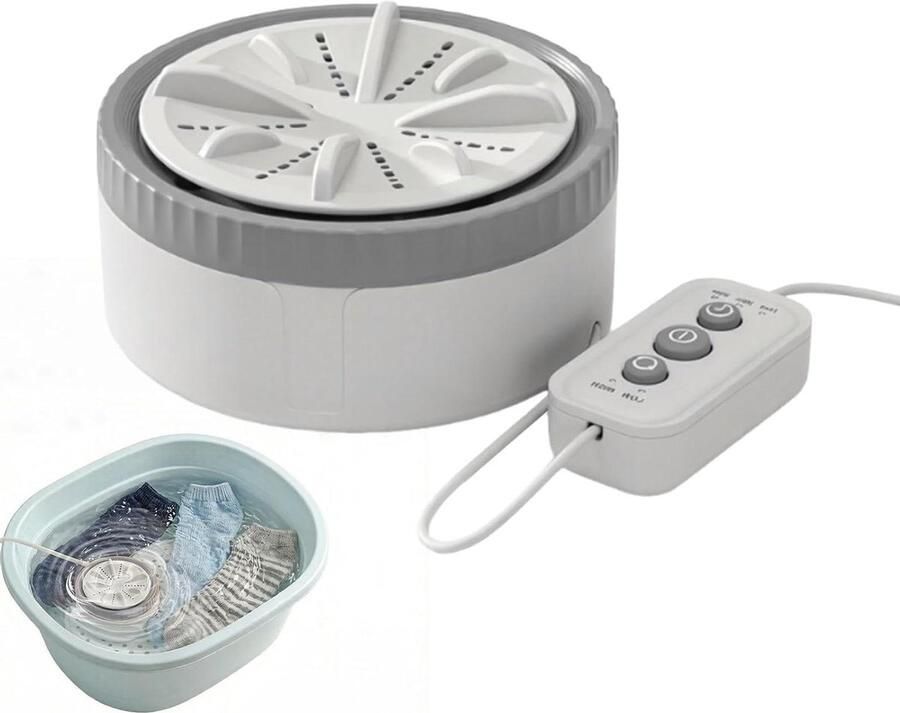Mini Wasmachine Draagbare Washer Delicate Stoffen Wassen Diepe Reinigingstechnologie Compact Formaat Grijs