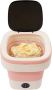 Mini wasmachine Draagbare wasser Opvouwbare wasmachine Snel ondergoed wassen Met centrifuge functie 12 liter Roze - Thumbnail 1