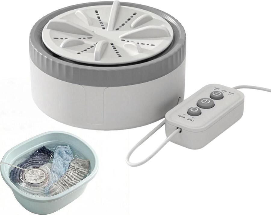 Mini Wasmachine Draagbare Wasmachine Hygiënisch Wassen Compact Ontwerp 6.5 x 11 x 6.5 cm Grijs