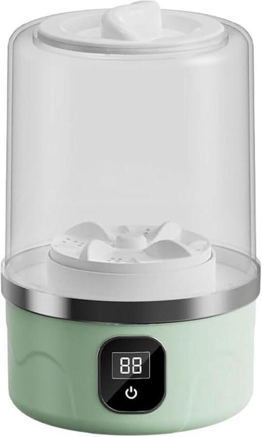 Mini Wasmachine Draagbare Washer Ondergoed Wassen Draadloos Oplaadbaar 1 Liter Groen