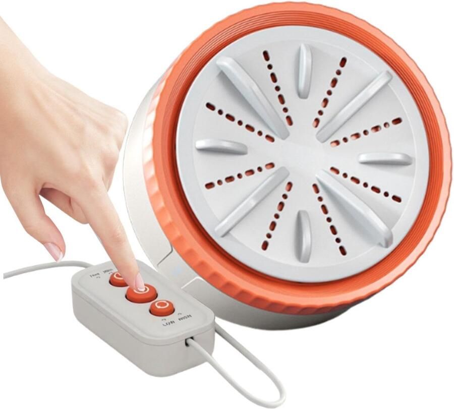 Mini Wasmachine Draagbare Wasmachine Delicate Stoffen Wassen Milieuvriendelijke Reiniging 65 x 11 x 65 cm Oranje