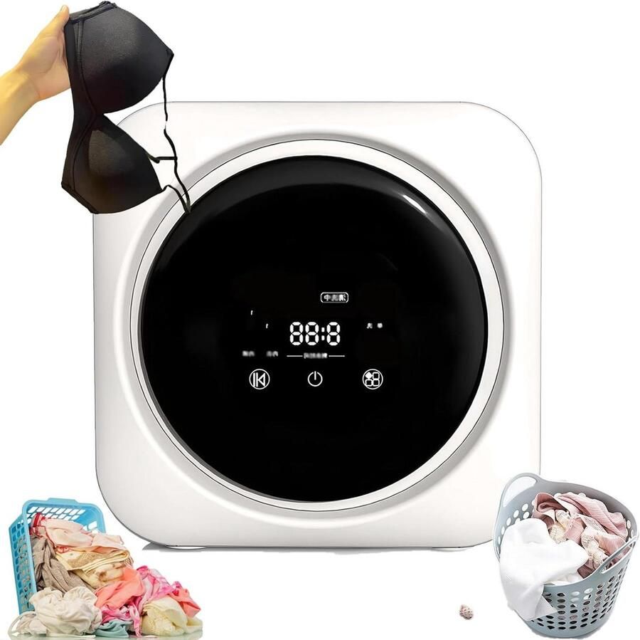 Mini Wasmachine Draagbare Wasmachine Kleine Wasjes Was en Droog 3.5 Liter Wit