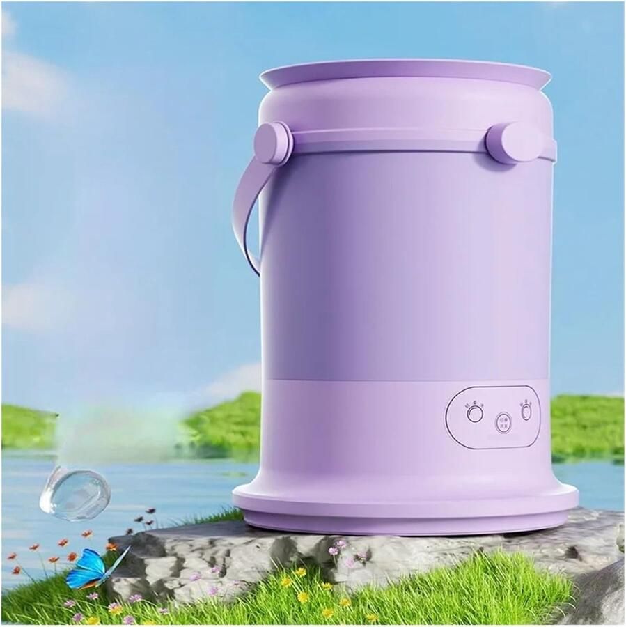 Mini Wasmachine Draagbare Wasmachine Hygiënisch Wassen Opvouwbaar Ontwerp 500 Gram Paars