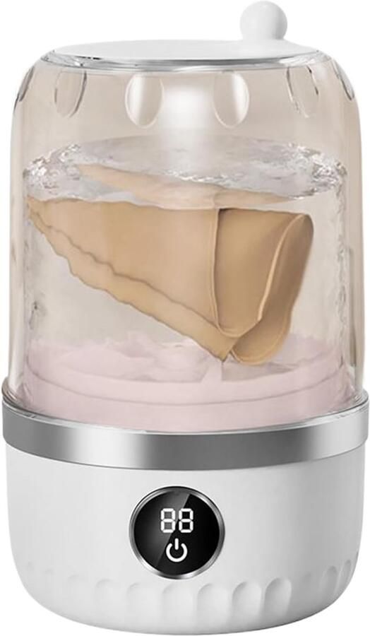 Mini Wasmachine Draagbare Wasmachine Kleding Wassen Ruimtebesparend Ontwerp 1 Liter Wit