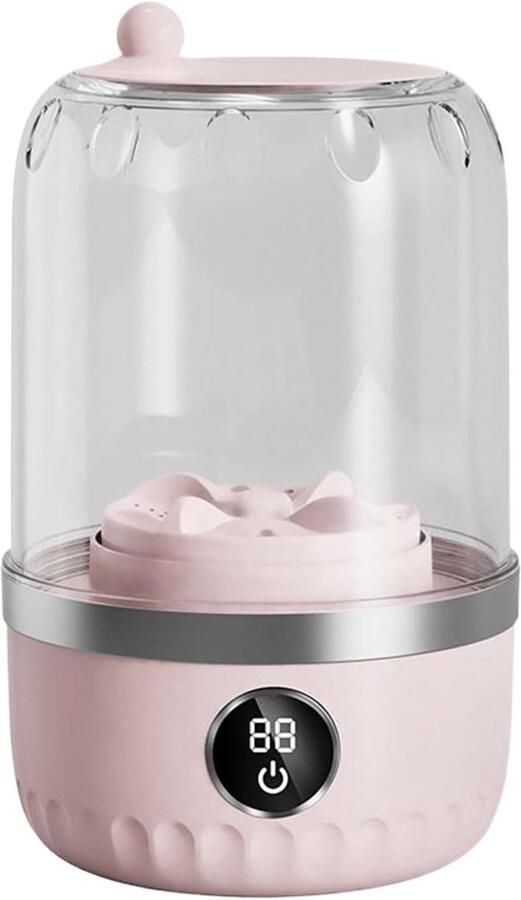 Mini Wasmachine Draagbare Wasmachine Kleding Wassen Stille Nachtwas 1 liter Roze