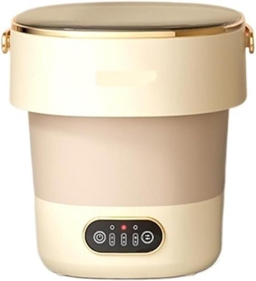 Mini Wasmachine Draagbare Wasmachine Kleine Kleding Wassen Opvouwbaar Ontwerp 33 cm Hoog Khaki
