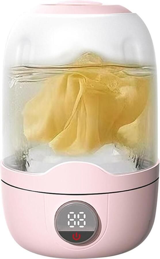 Mini Wasmachine Draagbare Wasmachine Kleine Was Automatische Bedrijfsmodus 1.1L Capaciteit Roze