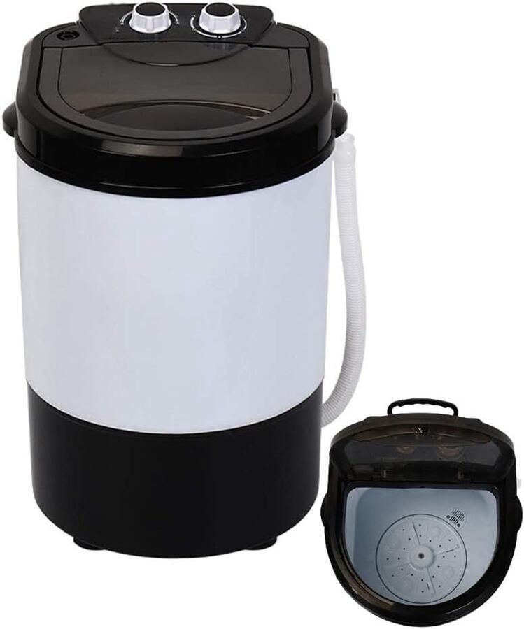 Mini Wasmachine Draagbare Wasmachine Kleine Wasjes Knop Bediening 4.5 kg Wit