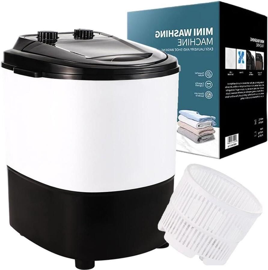 Mini Wasmachine Compacte Wasmachine Kleine Wasjes Met Centrifuge Mand 4.5 kg Wit