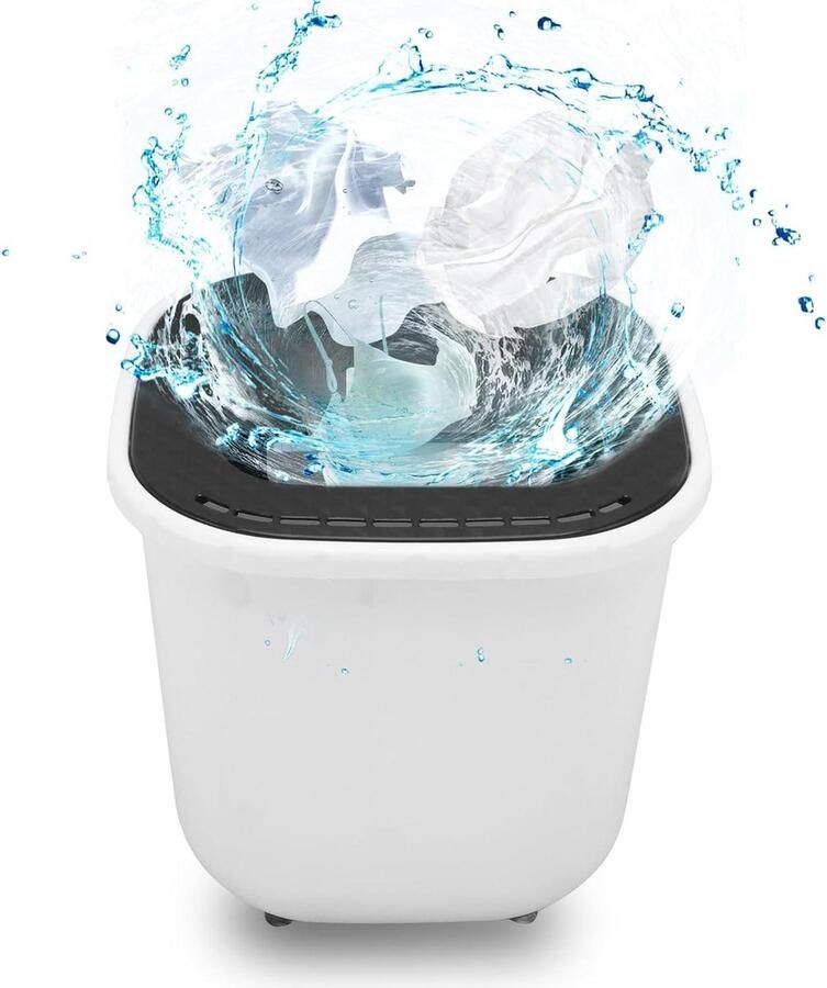 Mini Wasmachine Draagbare Wasmachine Kleine Wasjes Vooruit en Achteruit Rotatie 6 Liter Capaciteit Wit
