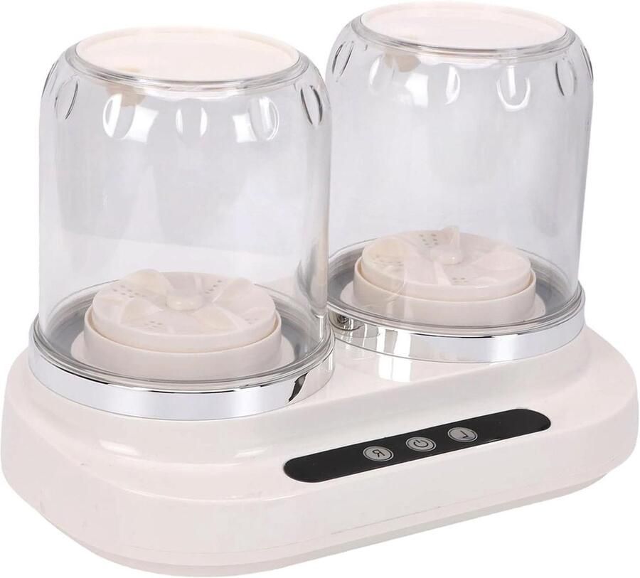 Mini Wasmachine Draagbare Wasmachine Ondergoed Kleine Wasjes Wassen Dubbele Kuip Ontwerp 2L Capaciteit Beige