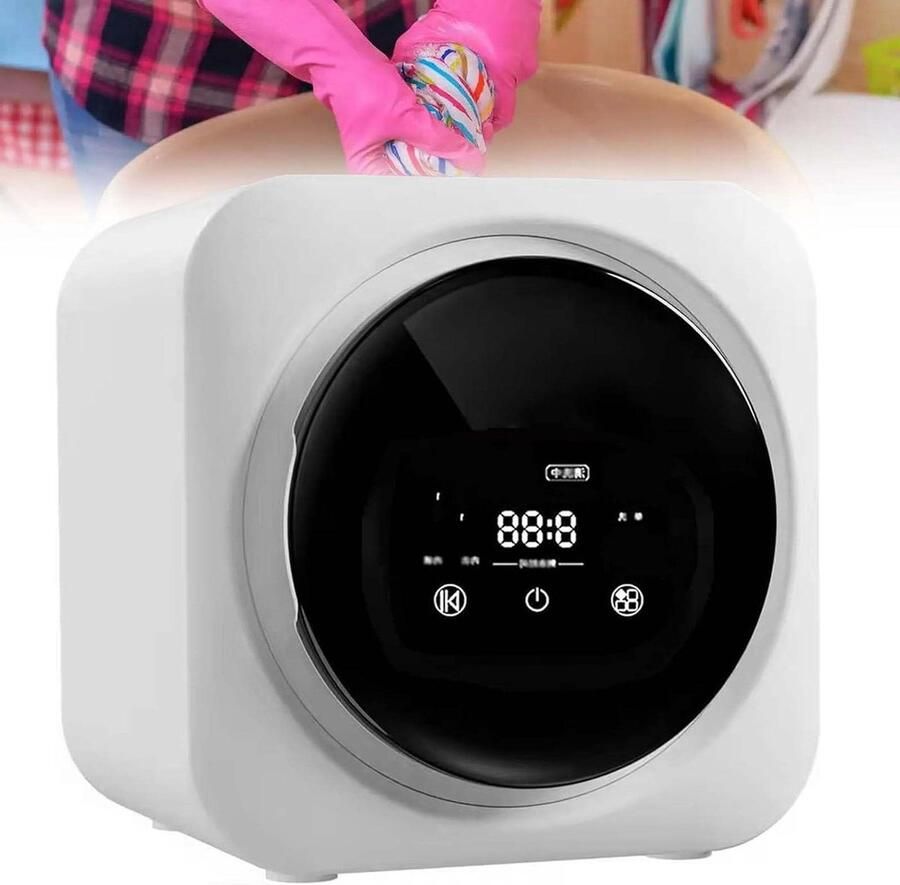 Mini Wasmachine Draagbare Wasmachine Ondergoed Wassen 3-in-1 Functie 0.3kg Capaciteit Wit