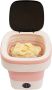 Mini wasmachine Draagbare wasser Opvouwbare wasmachine Snel ondergoed wassen Met centrifuge functie 12 liter Roze - Thumbnail 2