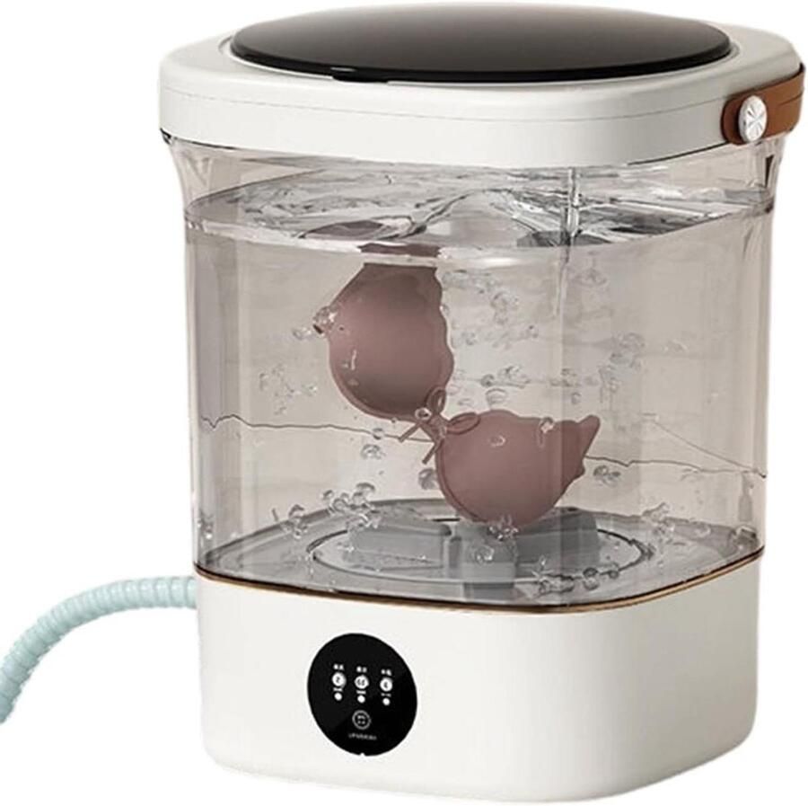 Mini Wasmachine Draagbare Wasmachine Ondergoed Wassen Opvouwbaar Ontwerp 12L Wit