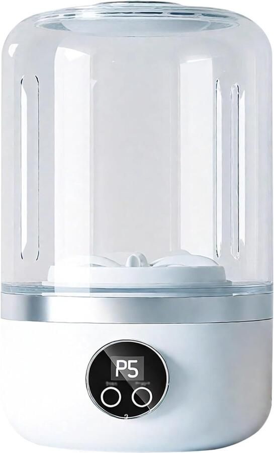 Mini Wasmachine Draagbare Wasmachine Oplaadbare Wasmachine Ondergoed Wassen Draadloos en Oplaadbaar 21.1 cm Hoog Wit