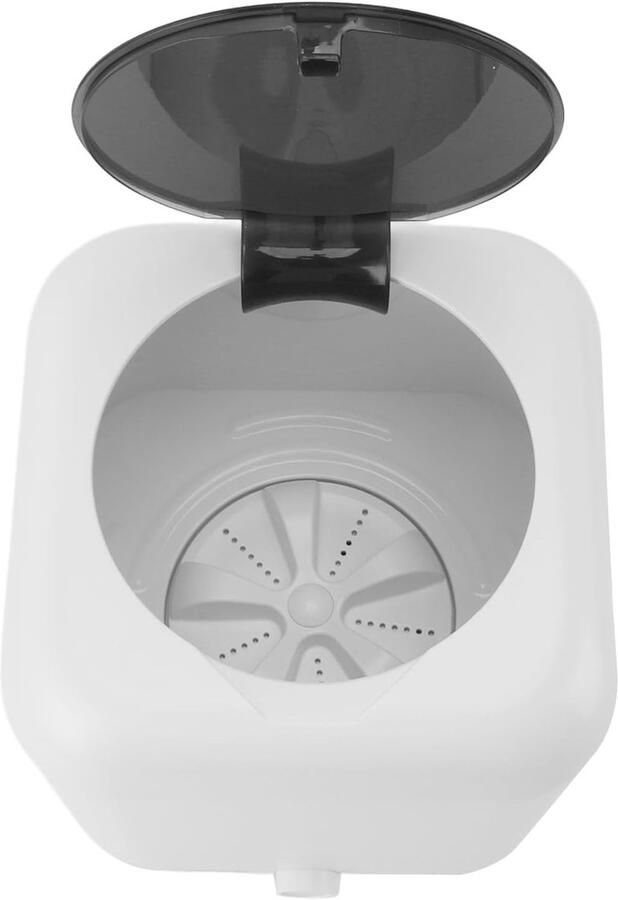 Mini Ondergoedwasmachine Draagbare Wasmachine Reizen en Kleine Ruimtes USB Oplaadbaar 5 Liter Wit
