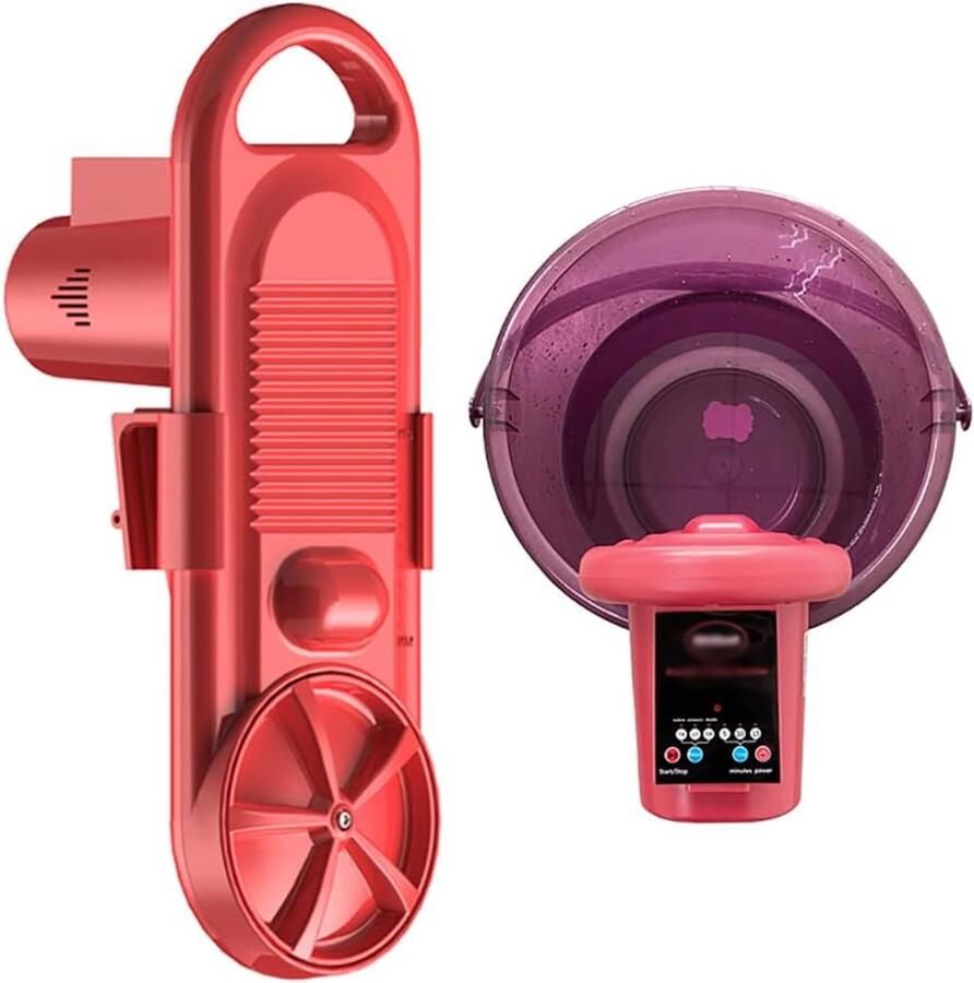 Mini Wasmachine Draagbare Wasmachine Schoon Wassen Ultrasone Turbine 2.5 kg Rood