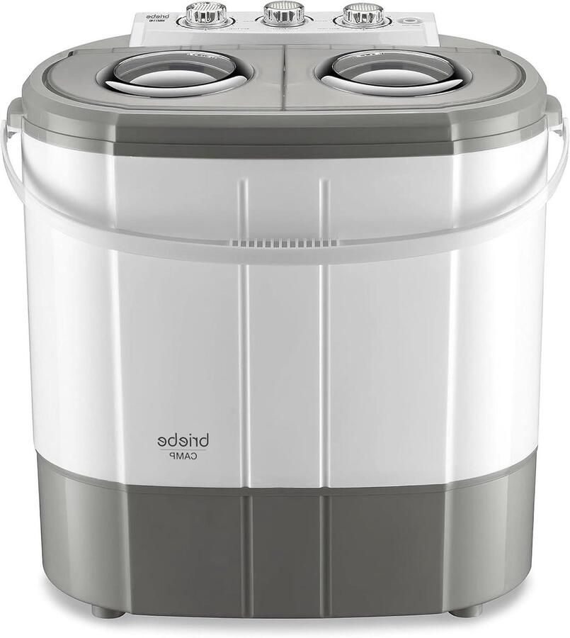 Mini Wasmachine Draagbare Wasmachine Snel Wassen Twee Vakken 3 kg Capaciteit Wit Grijs