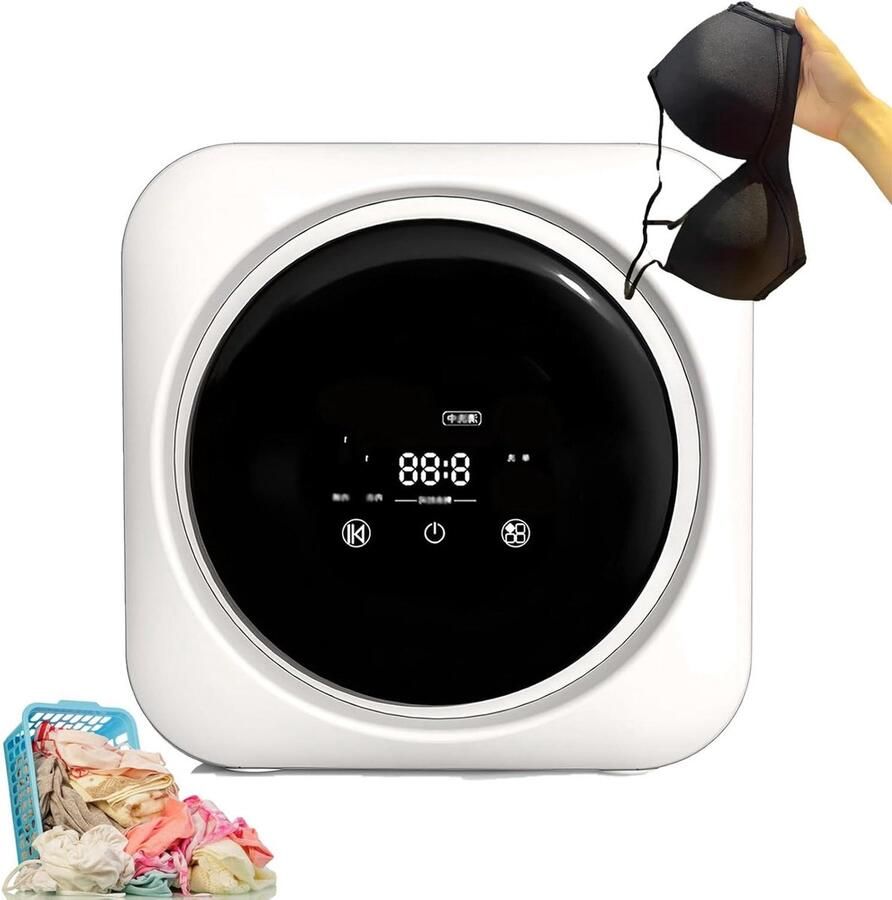 Mini Wasmachine Droger Compacte Wascabine Babykleding Wassen Roestvrijstalen Trommel 3.5L Capaciteit Wit