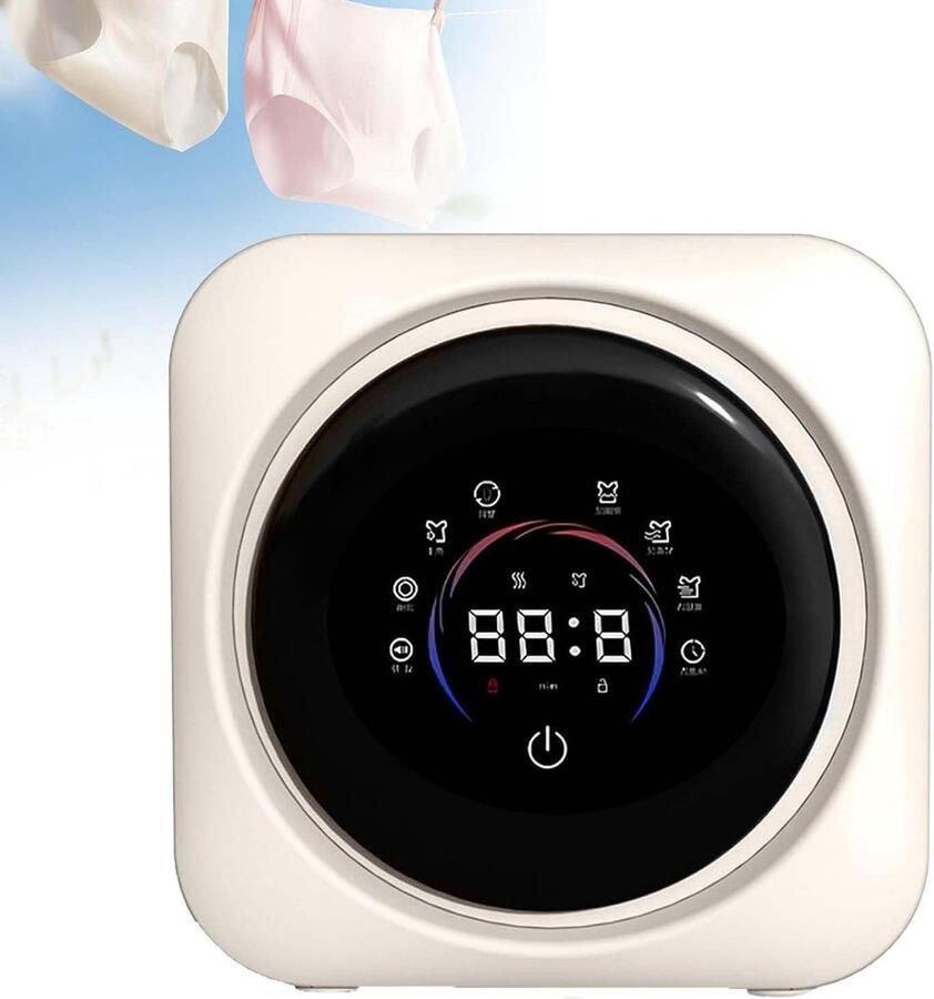 Mini Wasmachine Droger Compacte Wasdroger Ondergoed Wassen Hete Lucht Drogen 0.3 kg capaciteit Wit