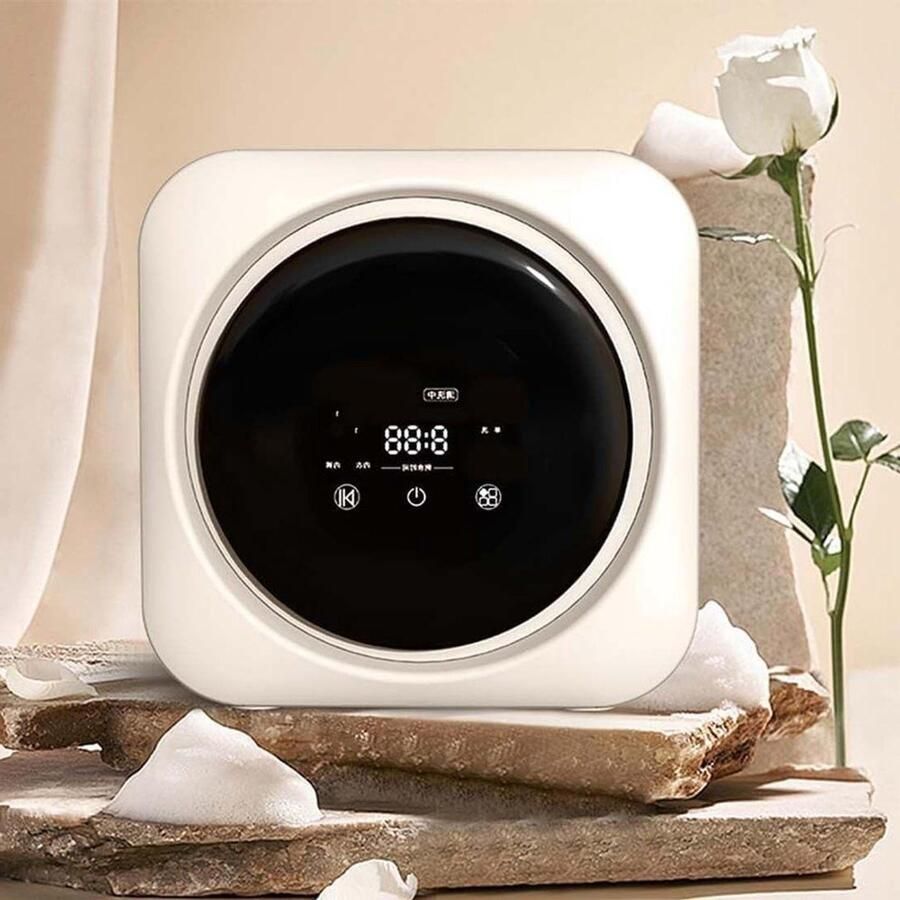 Mini Wasmachine Droger Compacte Wasmachine Draagbare Wasmachine Kleding Reinigen Geïntegreerd Wassen Drogen 3.5L Capaciteit Wit