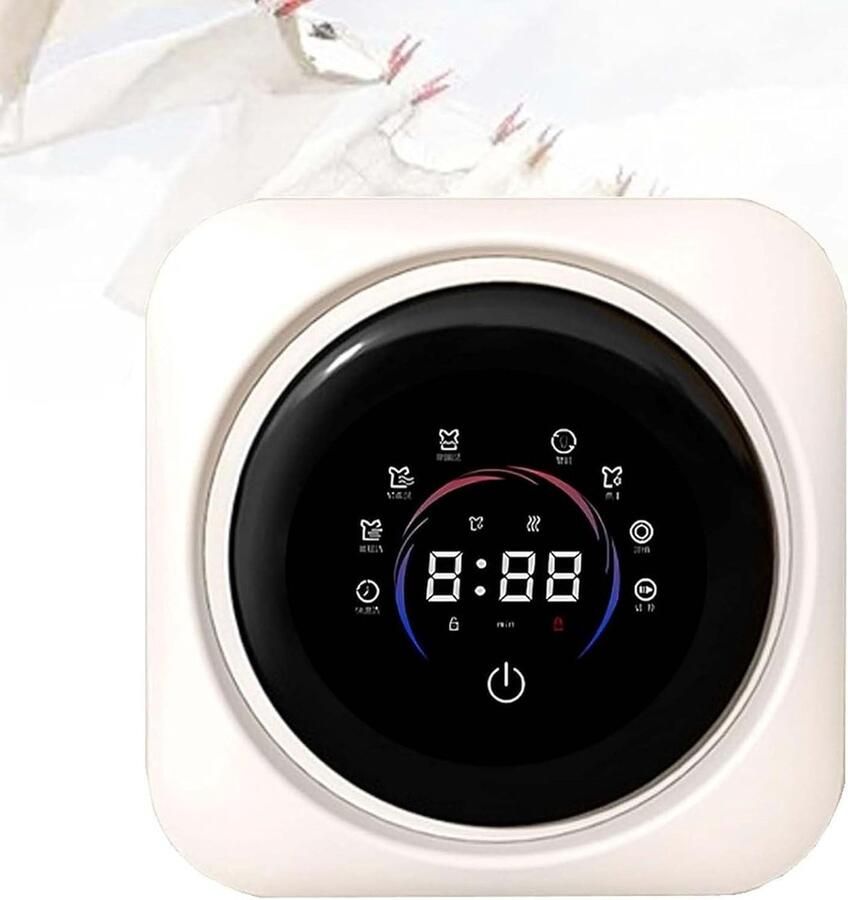 Mini Wasmachine Droger Compacte Wasmachine Draagbare Wasmachine Ondergoed Wassen Hete Lucht Drogen 0.3 Kg Capaciteit Wit
