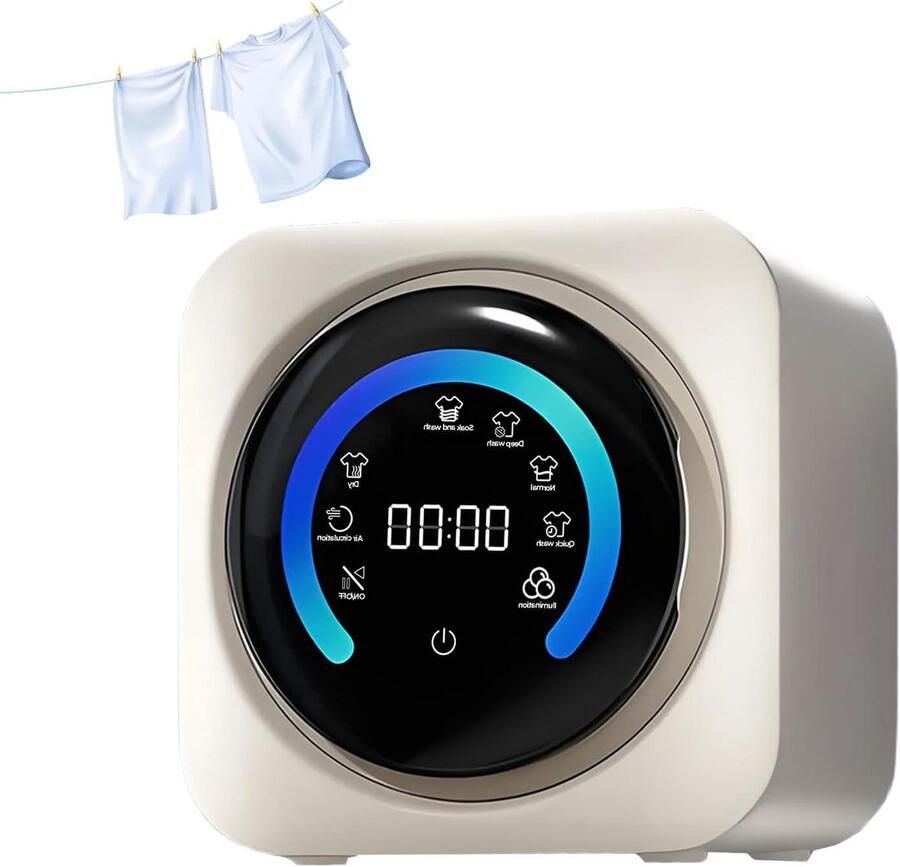 Mini Wasmachine Dryer Compact Apparaat Delicate Kleding Wassen 2-in-1 Functie 3.5L Capaciteit Wit