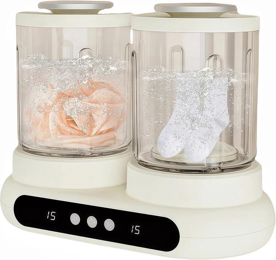 Mini Wasemmer Dubbele Kuip Wasmachine Thuis Wassen Snelle Wascycli 2 Liter Kuipen Wit