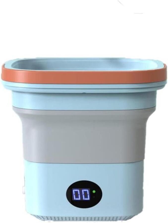 Mini Wasmachine Kleine Kledingwasser Reizen Kamperen Opvouwbaar Compact 1.6 Kilogram Blauw