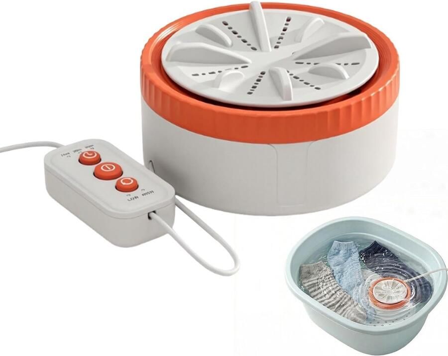 Mini Wasmachine Kleine Wasmachine USB Ondergoed Wassen Hygiënische Dieptereiniging 6.5 x 11 x 6.5 cm Oranje