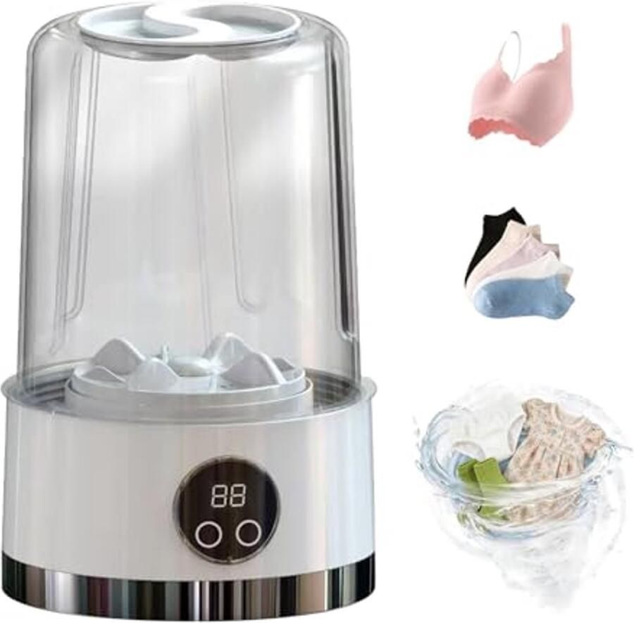 Mini Wasmachine met 2 Wasprogramma's 1L Draagbaar voor Reizen Camping en Ondergoed